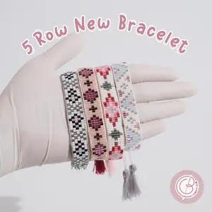 New 5 row bead loom bracelet handmade - Gelang Beads Gelang Manik Persahabatan