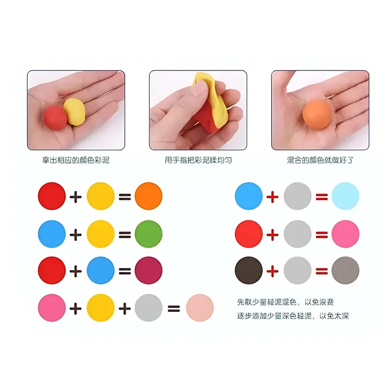Vlimberry 24Pcs Warna Mainan Clay Polymerr Mainan Anak Slime Edukasi Dough Colour Play Permainan Squishy Toys 7