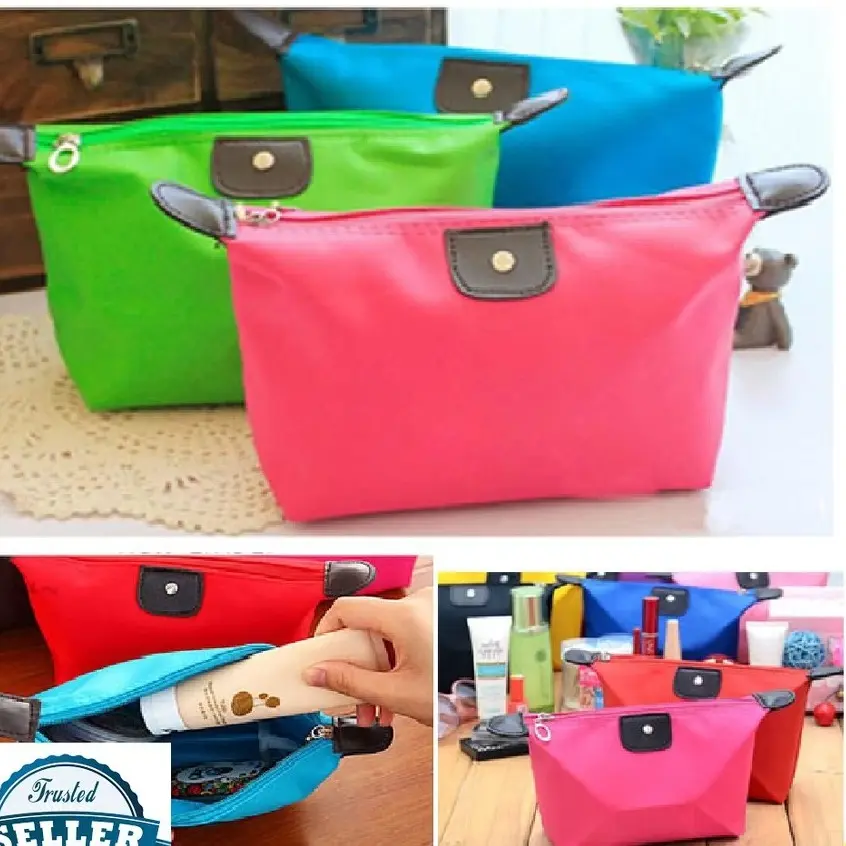 Colorful Cosmetic Bag Dompet Tas Kosmetik Warna Polos makeup organizer