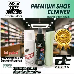 Terlaris No. 1 | PAKET PEMBERSIH SEPATU FOAM CLEANER BUBBLEGUM BY BE SHOES CARE | Instan Foam Cleaner sabun pencuci