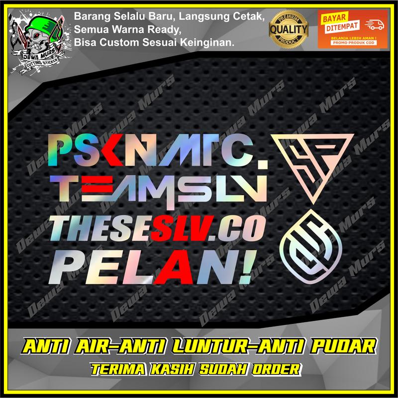 PAKET 6 in 1 Sticker PSKNMTC SP TEAMSLV THESESLV.CO PELAN LOGO 6pcs Cutting Sticker Cocok Buat Kendaraan Motor 6
