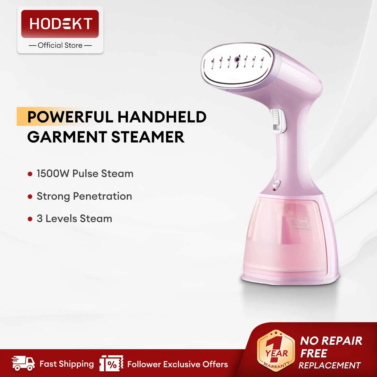 Handheld Garment Steamer 1500W Portable Iron