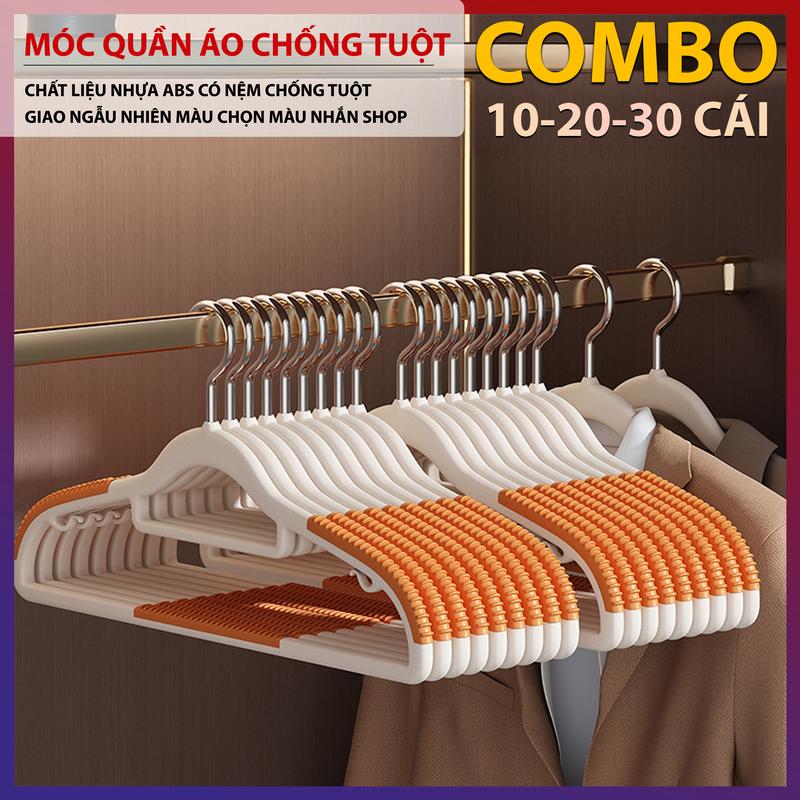COMBO Móc Treo Quần Áo Chống Tuột G04 Móc Treo Đồ Đa Năng Chất Liệu ABS Có Đệm Chống Tuột Móc Treo Áo Bra, Áo 2 Dây, Móc Treo Quần Áo, Móc Treo Đồ Tiện Lợi Đa Năng moc