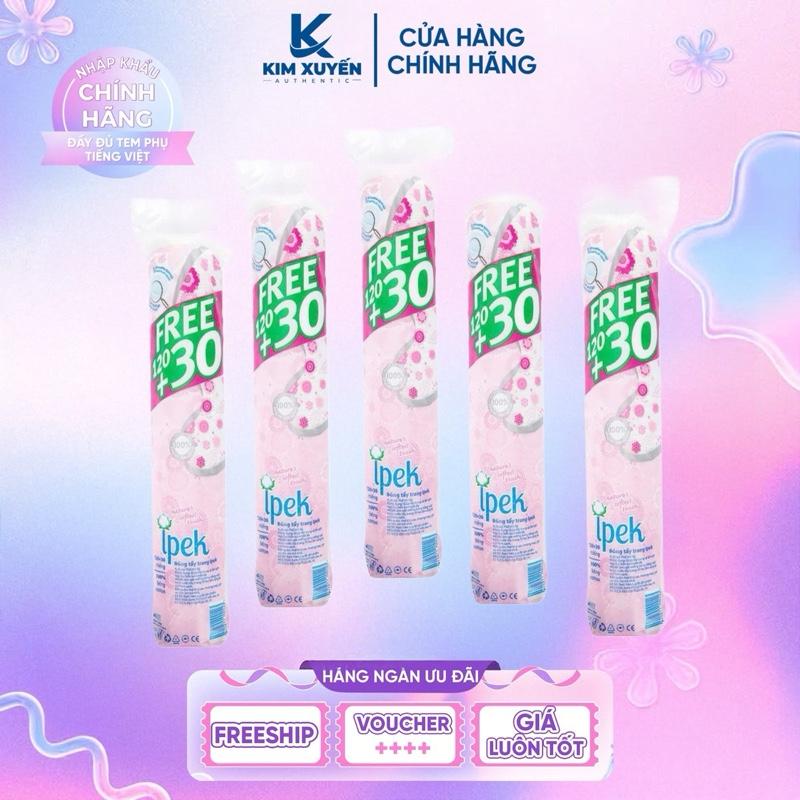 Combo 5 bịch Bông tẩy trang IPEK Thổ Nhĩ Kì Cotton Pads (Mỗi bịch 150m) Skincare