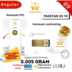 PAKET BABYGOLD 0.005 GRAM ISI 10PCS LOGAM MULIA EMAS MINI