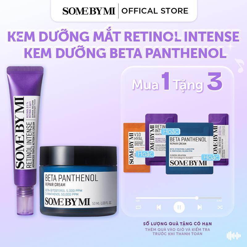 Some By Mi Bộ đôi Kem mắt Retinol Intense Eye Cream 30ml + Kem dưỡng Beta Panthenol Repair Cream 50ml