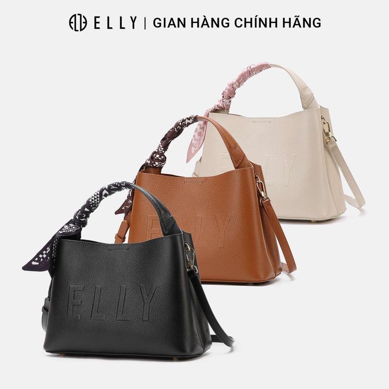 [LIVE 15/10 TẶNG VÍ NỮ CAO CẤP ĐƠN TỪ 1TR5]ELLY Túi Xách Đeo Chéo Nữ Da Thật [ Kèm Khăn Lụa - ET173 [QUÀ TẶNG MẸ, NGƯỜI THƯƠNG 20/10]