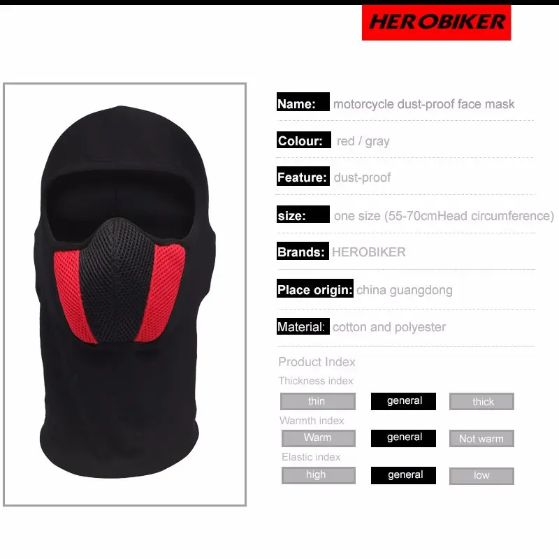 COD Herobiker Masker Motor Full Face Ala Ninja - HR45 TERLARIS 7