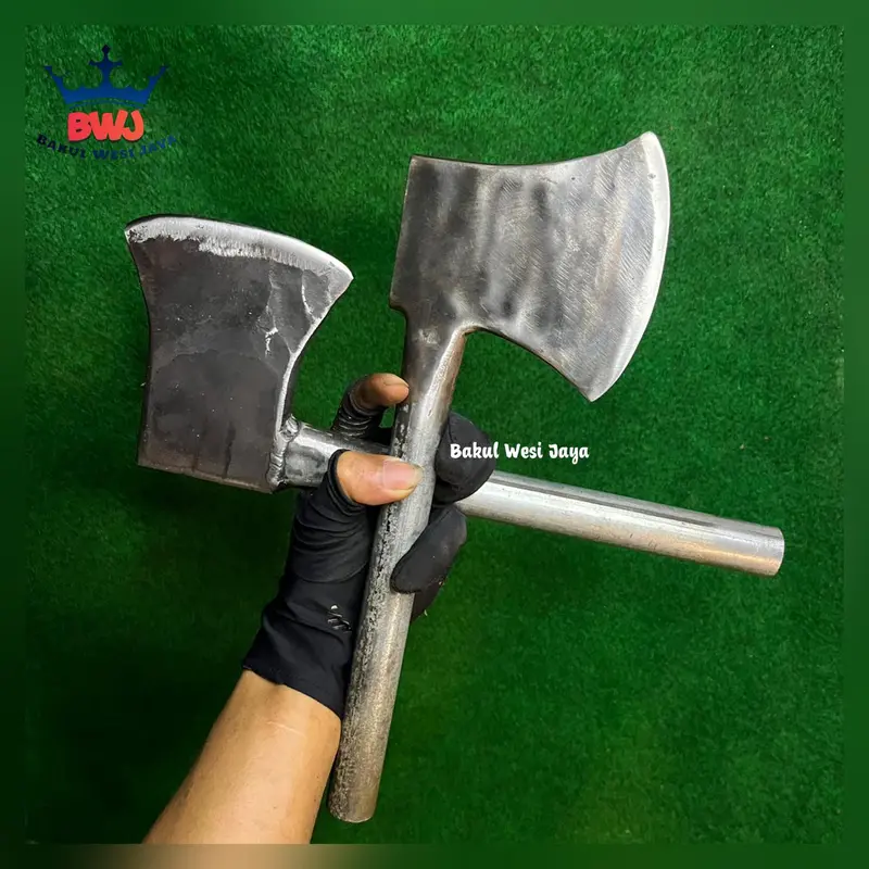 Kapak Baja Per FUSO Gagang Besi - Kapak Tebal Cacah Tulang Sapi Dan Pemotong Kayu