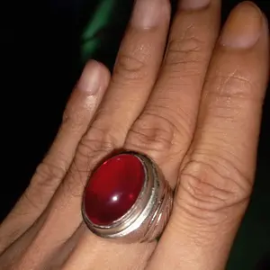 Cincin pria merah siam / merah siem model merah delima dim 18 mm mewah Ring