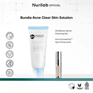 Nurilab - Bundle Acne ClearSkin Solution | Acne Conclearing & Cleansing Gel For All Skin Types