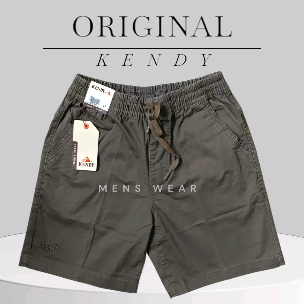 CELANA KENDY PENDEK POLOS PINGGANG KARET PRIA 27-38