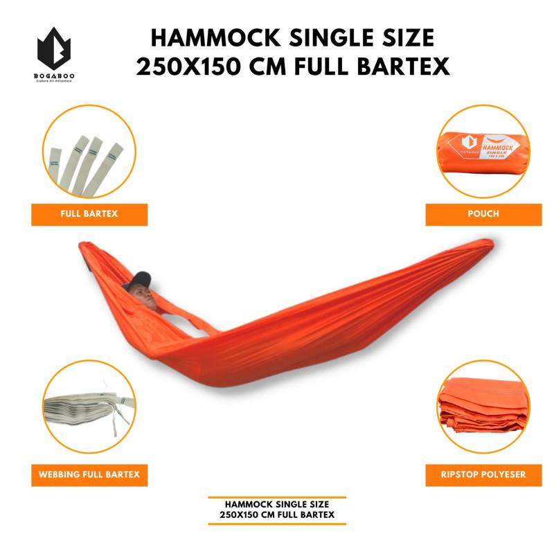 BISA COD Hammock Single Size 250x150 cm Full Bartex - Ayunan Gantung …