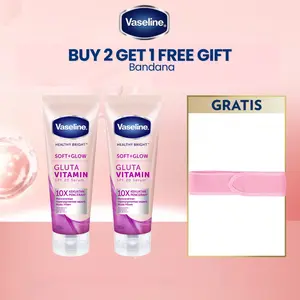 [FREE Bandana] Vaseline Healthy Bright Soft Glow Serum 100Ml Twinpack