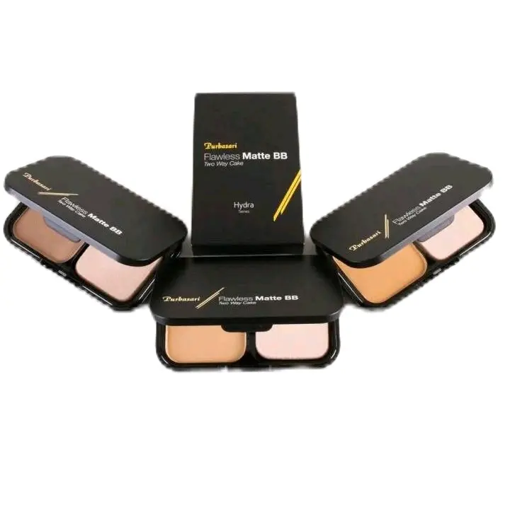 Purbasari Flawless Matte BB Two Way Cake - Natural, Light Beige, & Honey Beige - Kosmetik Makeup