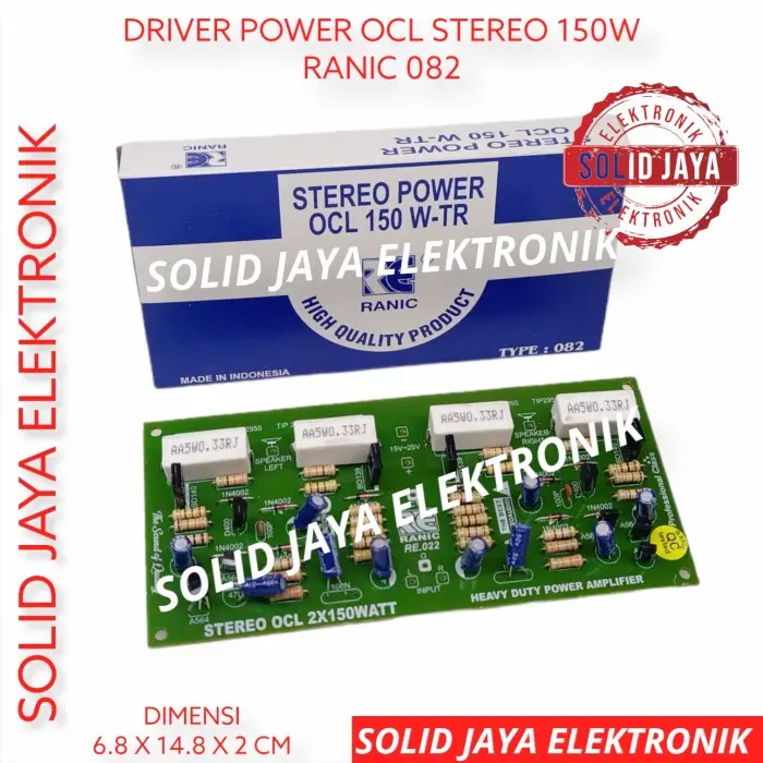 KIT DRIVER OCL 150W X 2 POWER AMPLIFIER STEREO AUDIO AMPLI RANIC 082 0