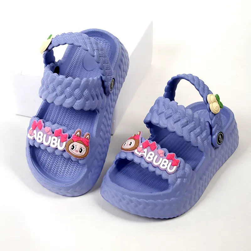 Sandal Anak Perempuan Karet Lembut Anti Slip Tahan Air Cocok untuk Sekolah 5