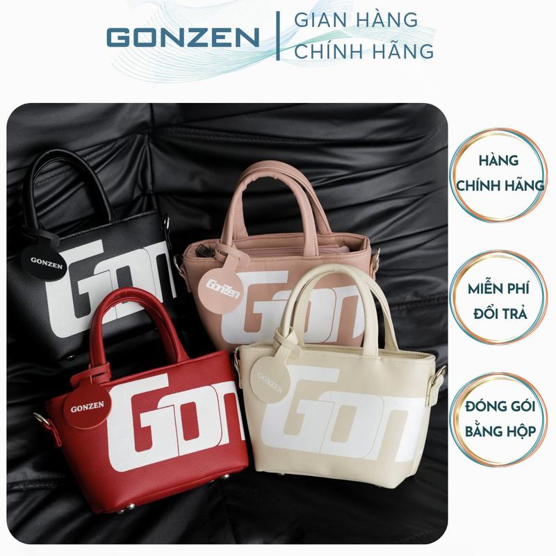  Túi Tote Nam Nữ Xách Tay Đeo Chéo Size Nhỏ Vải Da PU Cao Cấp Túi Xách Nữ Mini Hàn Quốc Form Đứng Cứng Cáp Sang Trọng_GONZEN TX26 
