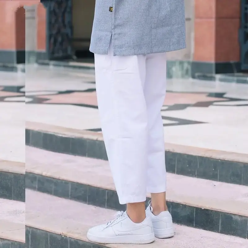 COD Celana Sirwal Dewasa Celana Cowok Distro Warna Putih Model Saku Retsleting Sebelah Kanan Casual Pria Formal Panjang Hitam Fit Navy Chino 3