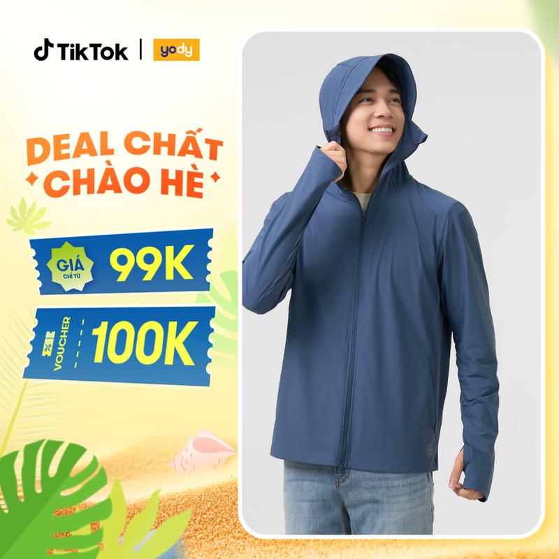 YODY Áo Khoác Chống Nắng Nam Thoáng Khí MEJA25S007