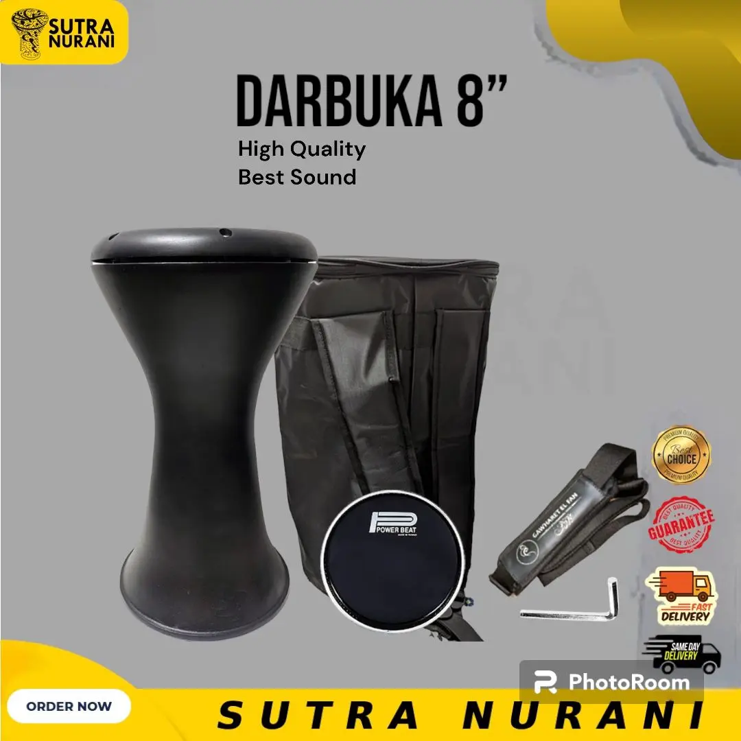 DARBUKA POWER BEAT MATE BLACK 8"