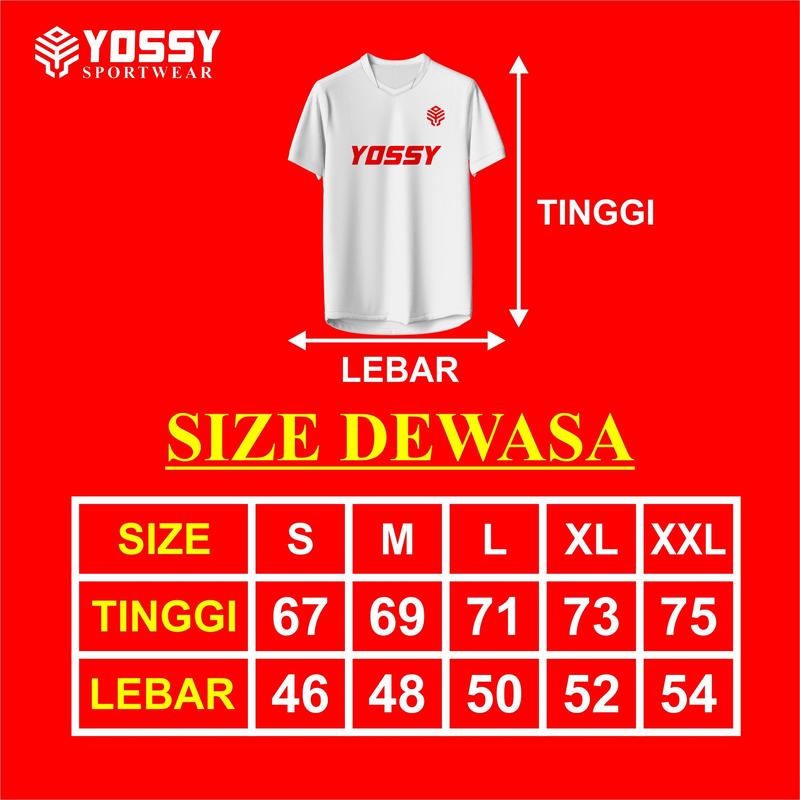 Kaos Jersey Casual Oversize Putih Merah Abu-Abu Fullprint - Sport, Atasan 5