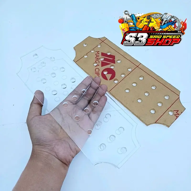 Braket Dudukan Pangkon CDI ECU Power Up Stabilizer Aki Sleep Engine Matic Satria Fu Herex Tebal 5mm Bahan Akrilik - Motorcycle 1