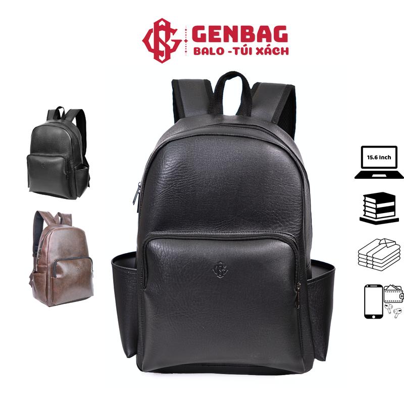 Balo da nam nữ GENBAG balo basic chống thấm nước đi học đi làm đựng vừa laptop 15,6 inch BL30