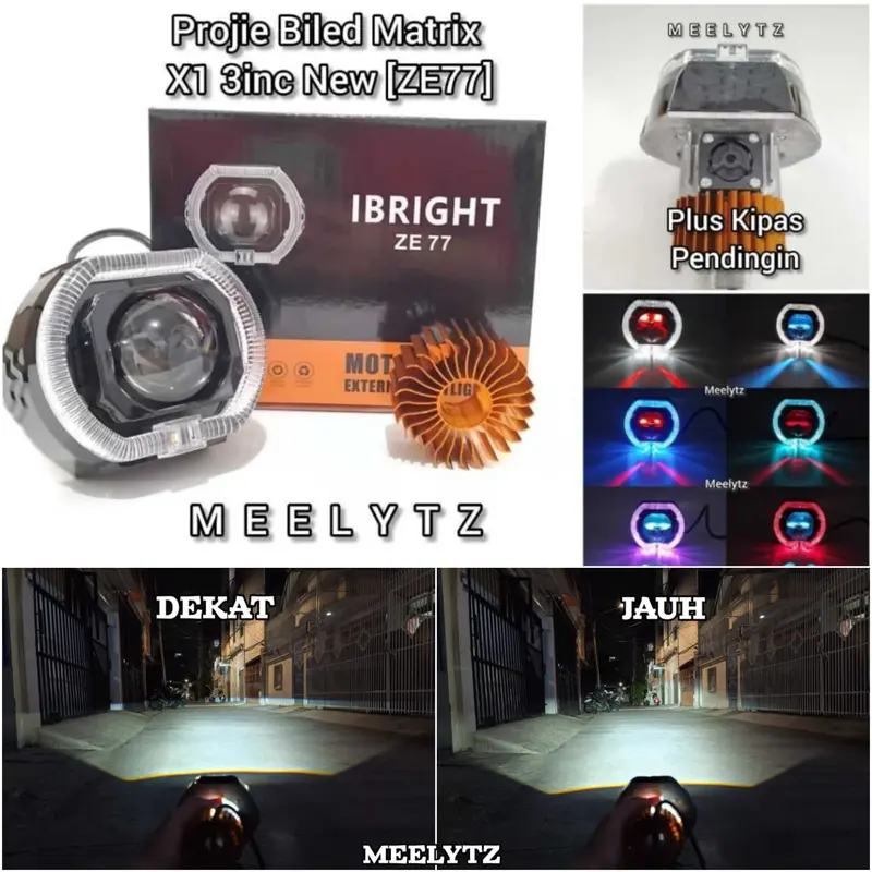 Projie Biled Matrix 3INC Body Black Plus Kipas Pendingin High Low Putih Flat Cut 0