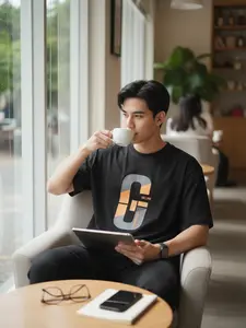 Baju Kaos Dewasa Pria Wanita A-J Kaos Distro Keren Kaos Oblong Dewasa Katun Lengan Pendek Sablon Digital Combed Panjang Merah Tebal