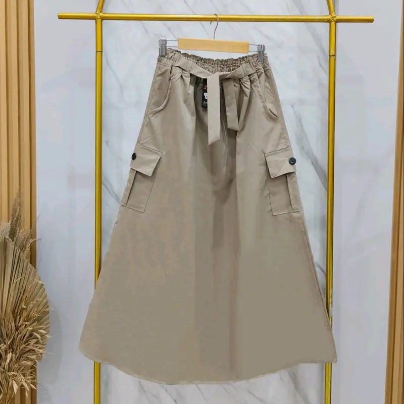 [Sabilla] Rok Cargo Dewasa Jumbo Linen & Twill Stretch Combed Ukuran XL & XXL 7