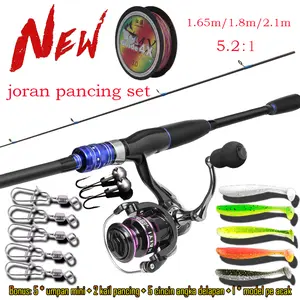 Set Pancing 1.65m/1.8m/2.1m Joran Pancing 2000-4000 Reel Pancing 150M Senar Pancing Umpan Combo pancingan set lengkap