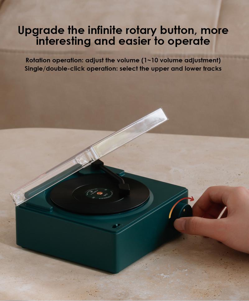 Product Introduction of New alarm clock speaker multifunctional atomic Vintage vinyl Bluetooth speaker phone computer desktop small audio Retro Stereo for Smartphone 28