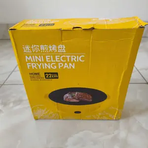 Panci Elekteik Multifungsi Panggangan/BBQ Grill Pan Bulat Elektrik/Grill Alat Panggang Anti Lengket