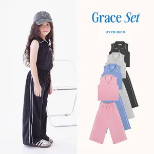 HYPO DIPO - Grace Girl Set - Setelan Anak Perempuan 1-8 Tahun - One Set Sporty Kerah Celana Panjang