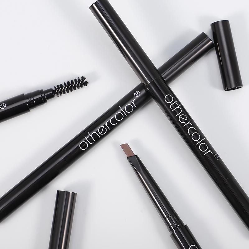 Product Introduction of Double End Eyebrow Pencil Triangle Tip with Brush Waterproof Eyebrow Pencil Natural Long Lasting Waterproof Eyebrow Pencil Makeup Tool 19