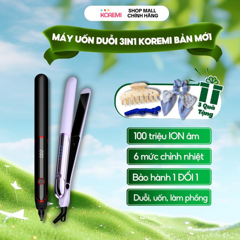 Máy duỗi tóc, uốn tóc xoăn, kẹp thẳng tóc kiểu Hàn Quốc máy làm tóc 3in1 Women mayu ontocxoan may dapphong