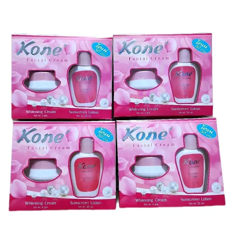 Combo 4 Hộp Kone Gồm Kem Và Nước Hoa Hồng Hổ Trợ Làm Đẹp Da Thái - Women, Son 0