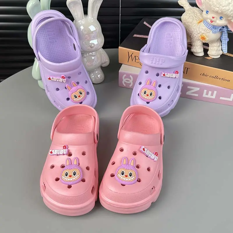 Sandal Baim Anak Perempuan Motif Labubu Sol Lembut Anti-selip Bahan Premium EVA Sandal anak-anak 1