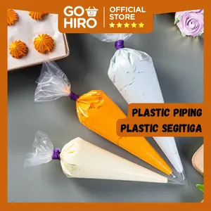 Plastik Segitiga ISI 10 PCS / Papping Bag / Plastik Contong Penghias Kue / Piping Bag Baking Tools