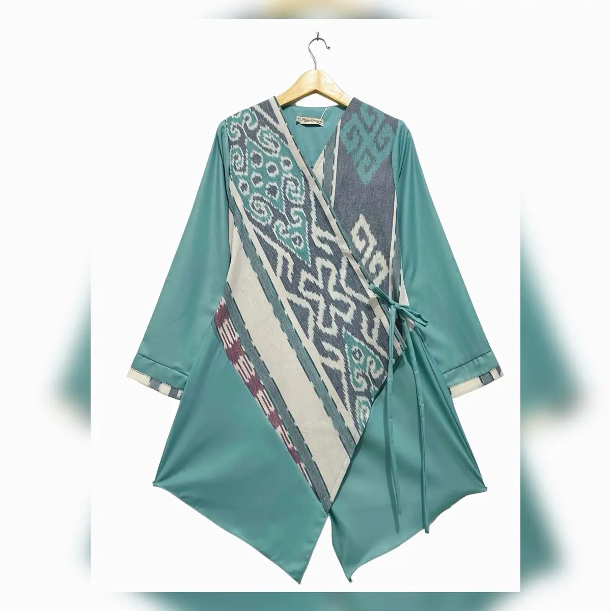 Blus  caouple AAinun gel 9 (B26) kombinasi tenun Jepara busuy frendly blus kerja by Positive boutique Muslim Transparent