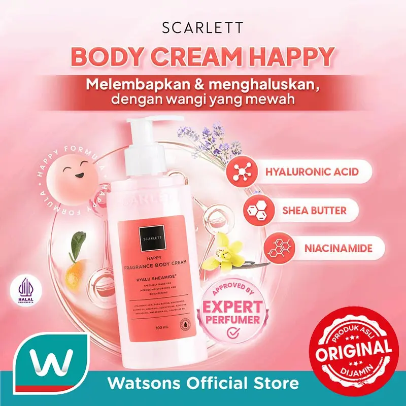 Scarlett Body Cream Happy Pink 300 ml 0