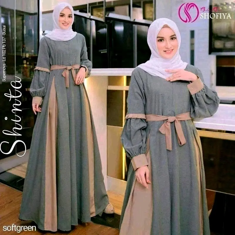 Baju Gamis Dress Wanita Muslim Remaja Syari Terbaru Shinta Maxy Katun Supernova Kekinian Murah Kain Panjang Fit Ibu Menyusui Cantik Dewasa Lembut Nyaman Navy Maroon Mewah Casual Busui outfit lebaran hari