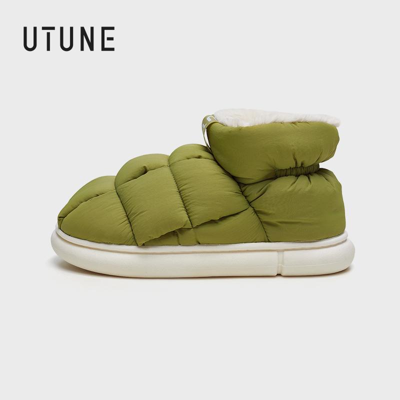 UTUNE Dép Bông Đế Dày Dành Cho Phụ Nữ Vào Mùa Đông Có Nhung Giày Bông Đi Trong Nhà Túi Ấm Áp Thích Hợp Cho Các Hoạt Động Ngoài Trời Giày Đi Tuyết Chống Trượt Dành Cho Nam Và Nữ Cùng Phong Cách
