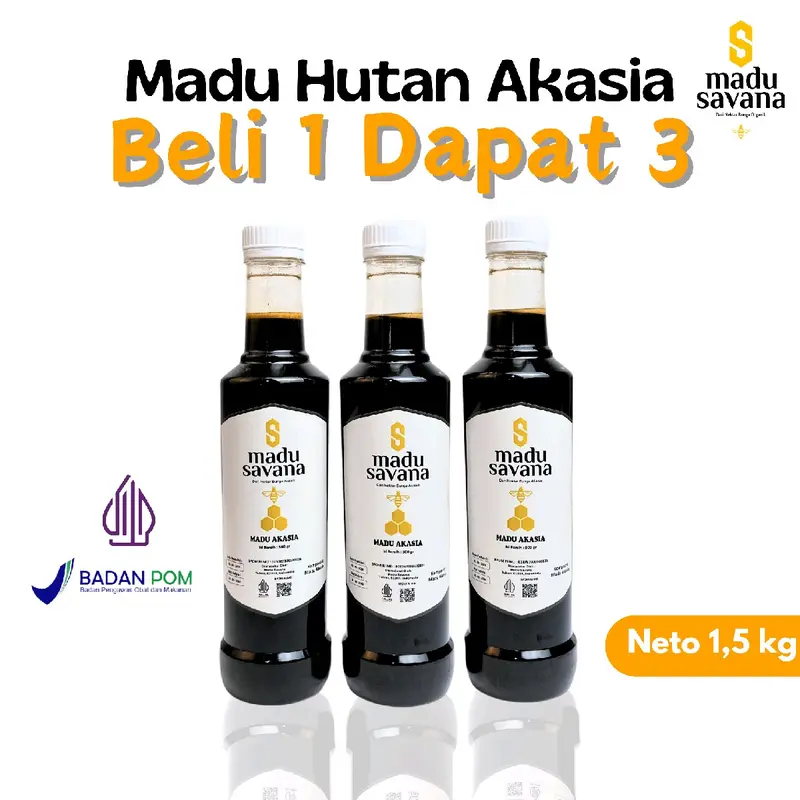 PROMO MADU HUTAN AKASIA SUMATERA BELI 2 GRATIS 1 Honey Kental Asam Coklat madu  murni 0