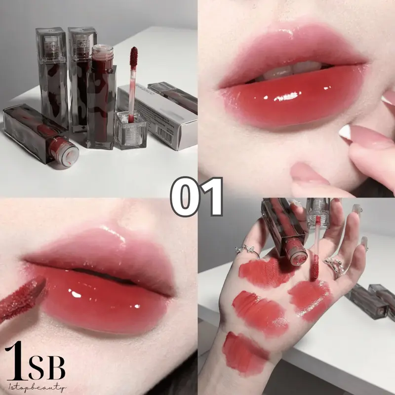 51/ SHAQINUO Glossy Mirror Lip Glaze Lipstick Bibir [1sb] 2