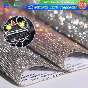 DIY Stiker Kristal Berlian Diamond Sticker 12*20cm Rhinestone Berlian Imitasi Untuk Dekorasi