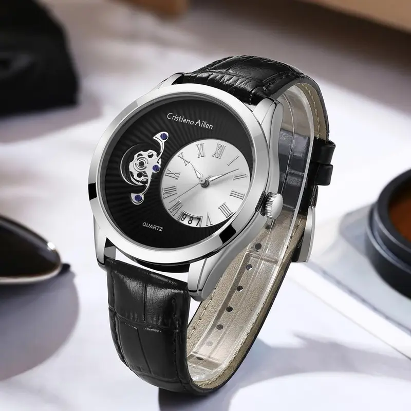 Jam Tangan Pria Analog Cristiano Aillen CA868 Original Stainless Steel Water Resistant 30m 0