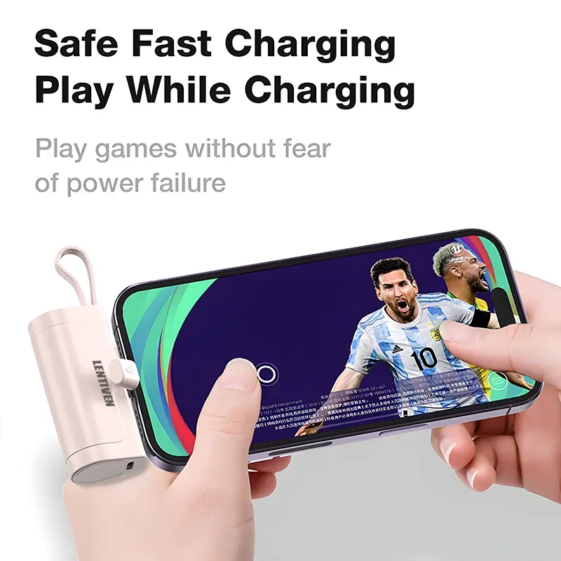 Powerbank HEYCUTE Levantenpawer 5000mAh Mini Fast Charging Support Lightning dan Type C Baterai Ponsel 8