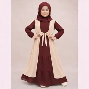 Gamis Anak Perempuan Stylish Twotone – Favorit Desain Elegan & Nyaman untuk Lebaran